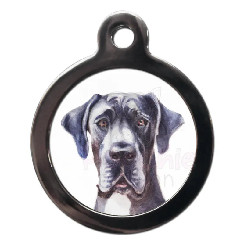 Great Dane Portrait Dog Id Tag - Ps Pet Tags - 1