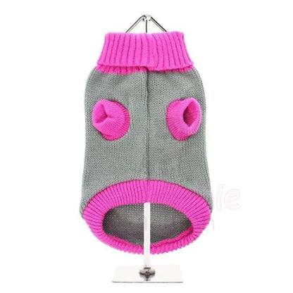 Grey and Pink Paw Print Dog Jumper - Urban Pup - 3