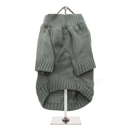 Grey Cable Knit Dog Jumper - Urban - 3