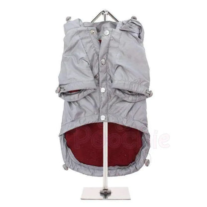 Grey Fleece Lined Rainstorm Dog Rain Coat - Urban Pup - 4