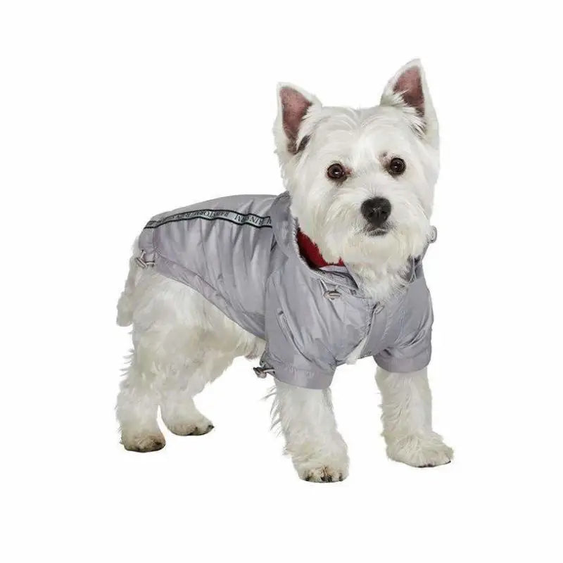 Grey Fleece Lined Rainstorm Dog Rain Coat - Urban Pup - 2