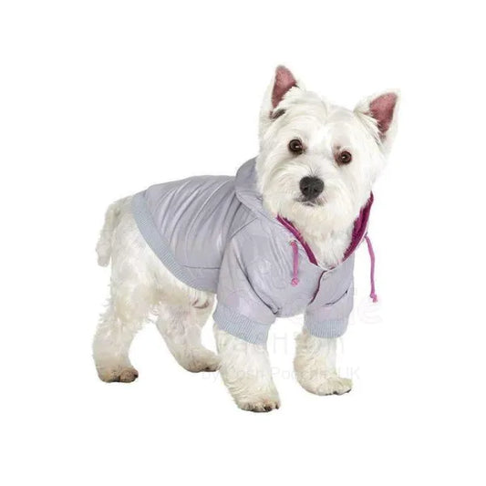 Grey Puffa Insulated Designer Dog Coat - Urban - 2