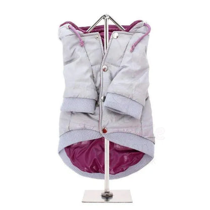 Grey Puffa Insulated Designer Dog Coat - Urban - 3
