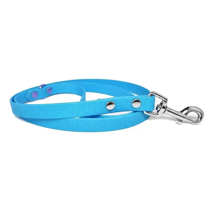 Hexa Biothane Waterproof Dog Lead in Electric Blue - Poochie Fashion - 1