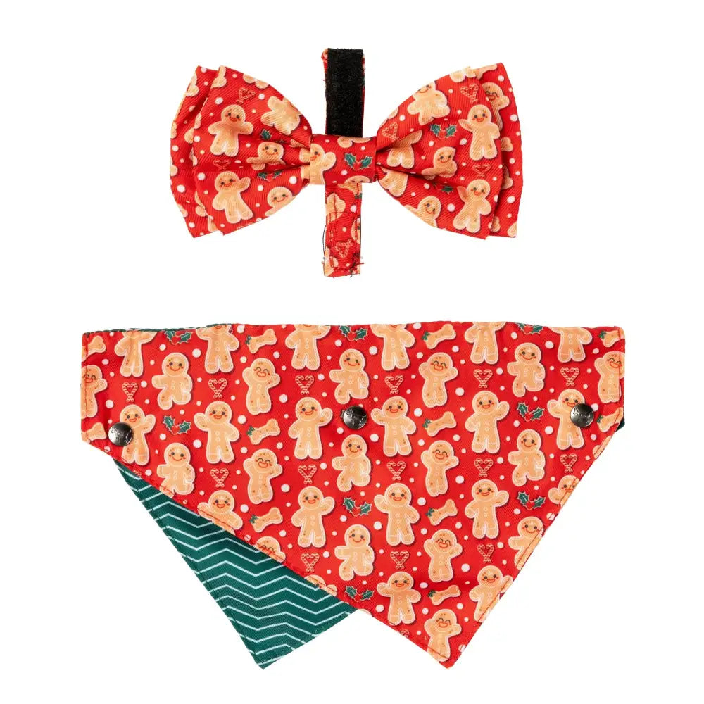 Holly Jolly Cookies Bow Tie & Bandana by Fuzzyard - Fuzzyard - 1