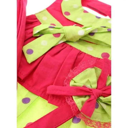 Hot Pink and Polka Dot Dog Harness Dress Set - Urban - 3