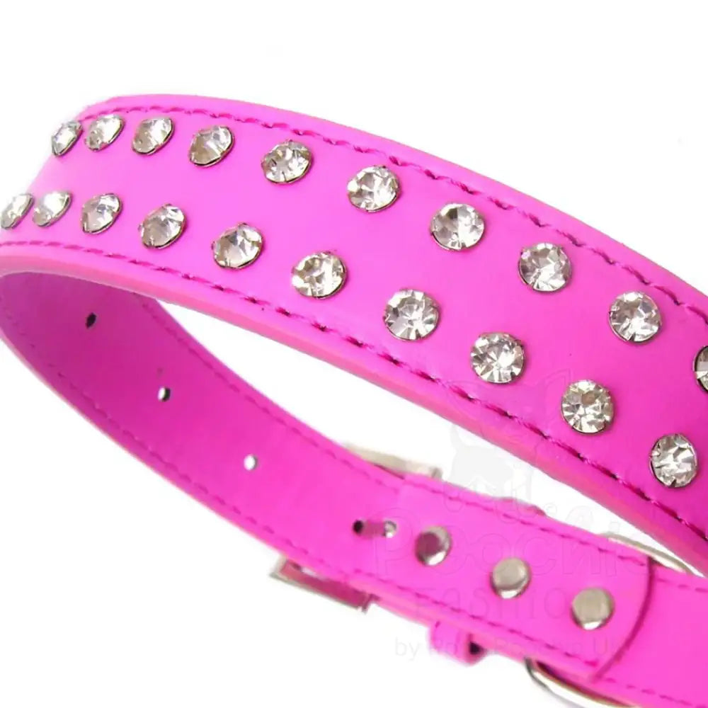 Hot Pink Rhinestone Crystal Dog Collar - Posh Pawz - 4