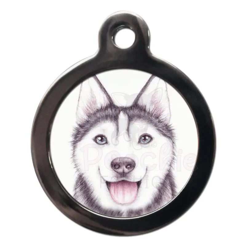 Husky Huskyportrait Dog Id Tag - Ps Pet Tags - 1