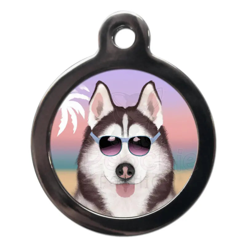 Husky Summertime Dog Id Tag - Ps Pet Tags - 1