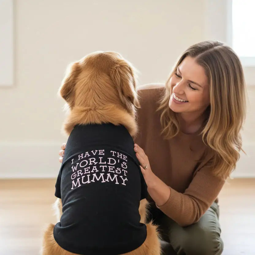 I have the World’s Greatest Mummy Dog T-shirt - Poochie Fashion - 3