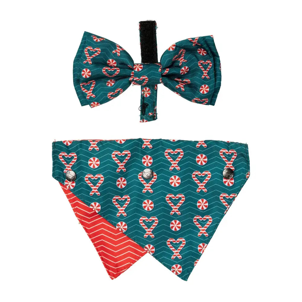 I Heart Candy Canes Bow Tie & Bandana by Fuzzyard - Fuzzyard - 1