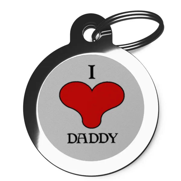 I Love Daddy Cat Id Tag - Ps Pet Tags - 1