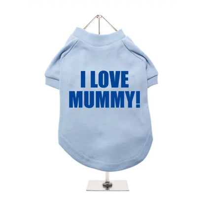 I Love Mummy Dog T-shirt Baby Blue - Urban - 1
