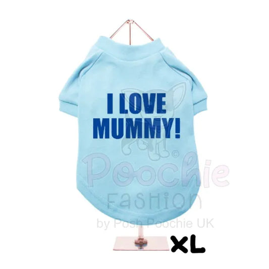 I Love Mummy Dog T-shirt Baby Blue - Urban - 2