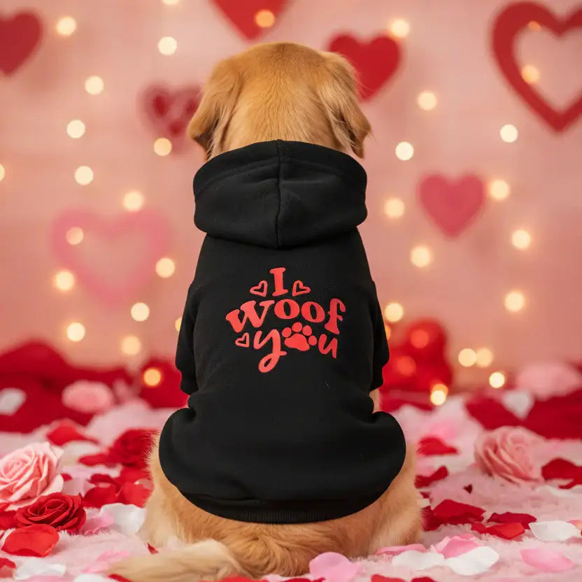 I Woof you Dog Hoodie - Rich Paw - 1
