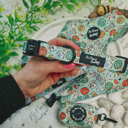 Iced Doughnuts & Coffee Dog Collar - Pet Pooch - 1