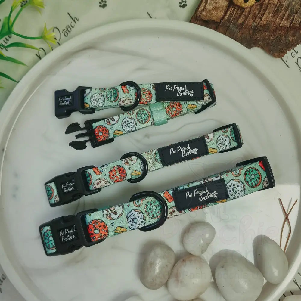 Iced Doughnuts & Coffee Dog Collar - Pet Pooch - 2