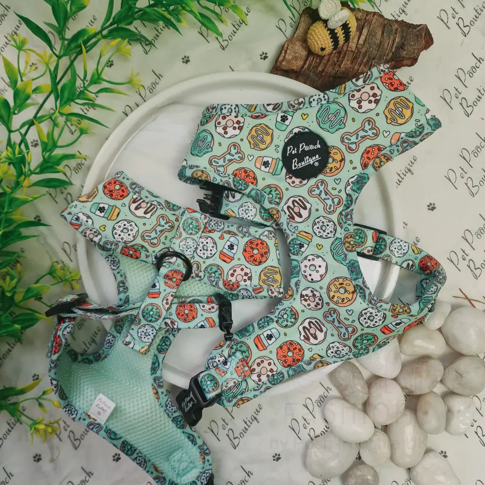Iced Doughnuts & Coffee Dog Harness - Pet Pooch - 3