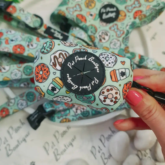 Iced Doughnuts & Coffee Dog Poo Bag Holder - Pet Pooch - 1