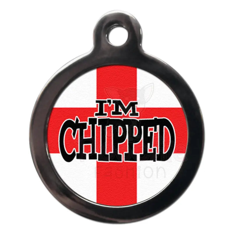 I’m Chipped St.george Flag Id Tag - Ps Pet Tags - 1