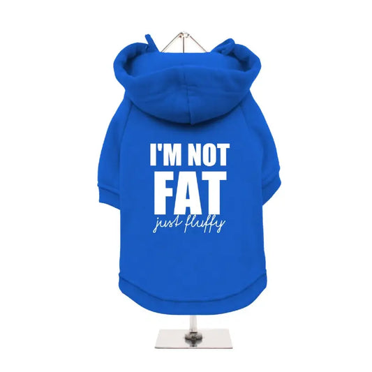 I’m not Fat just Fluffy Dog Hoodie Sweatshirt - Baby Blue - Poochie Fashion - 1