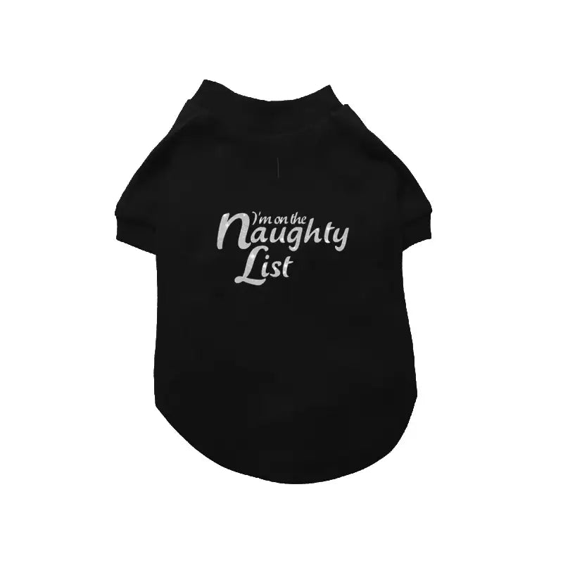 I’m on the Naughty List Glitter Dog T-shirt - Rich Paw - 1