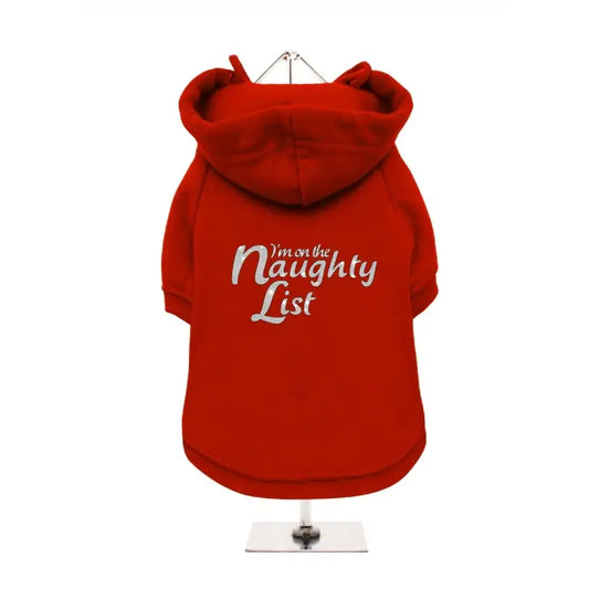 I’m on the Naughty List Xmas Dog Hoodie Sweatshirt - Poochie Fashion - 1