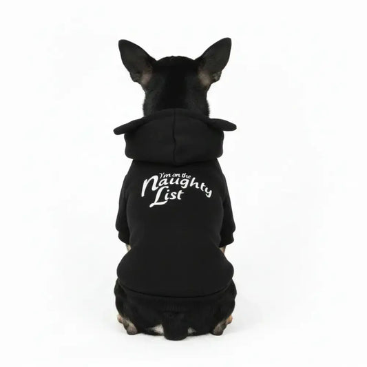 I’m on the Naughty List Xmas Dog Hoodie Sweatshirt - Rich Paw - 2
