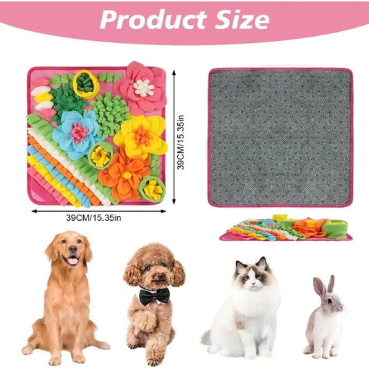 Interactive Dog Snuffle Mat in Pink - Posh Pawz - 2