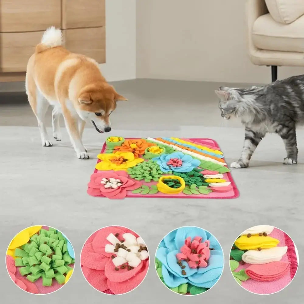 Interactive Dog Snuffle Mat in Pink - Posh Pawz - 3