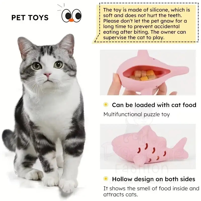 Interactive Silicone Flopping Fish Cat Toy - Posh Catz - 3