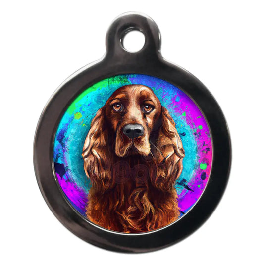 Irish Setter Graffiti Dog Id Tag - Ps Pet Tags - 1
