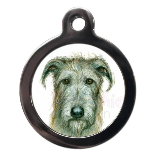 Irish Wolfhound Portrait Dog Id Tag - Ps Pet Tags - 1