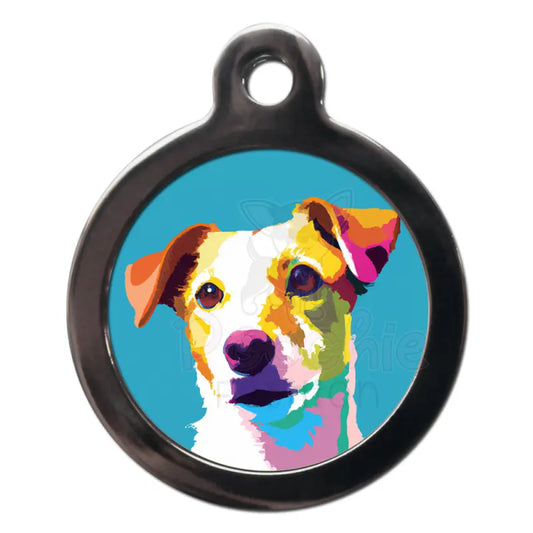 Jack Russell Pop Art Dog Id Tag - Ps Pet Tags - 1