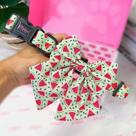 Juicy Watermelon Dog Sailor Bow Tie Piggie 2