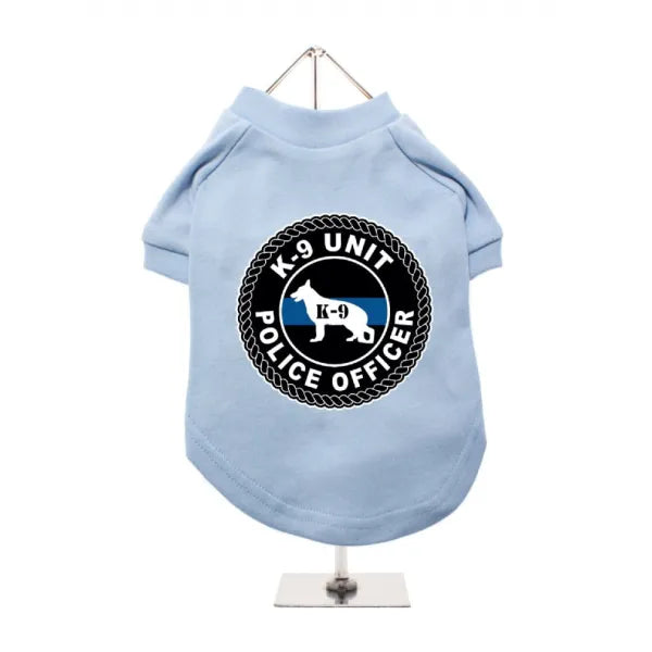 K9 Unit Police Officer Dog T-shirt Baby Blue - Urban Pup - 1