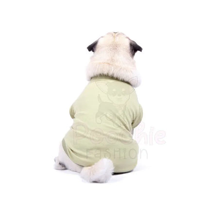 Luxury Khaki Green Dog T-shirt - Rich Paw - 3