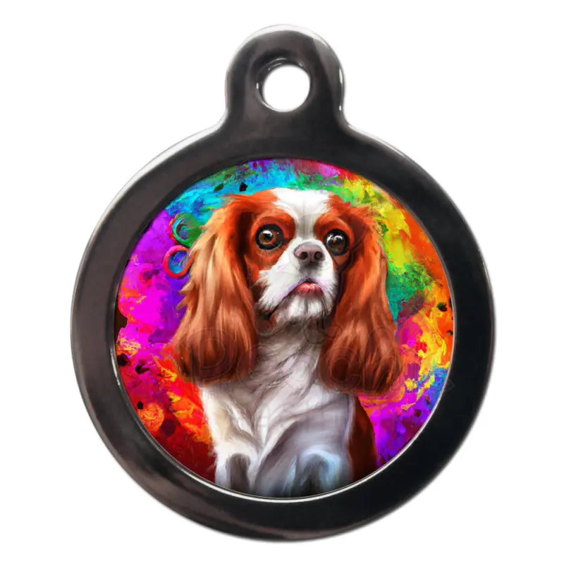 King Charles Graffiti Dog Id Tag - Ps Pet Tags - 1