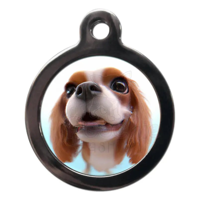 King Charles Spaniel Fish Eye Lens Dog Id Tag - Ps Pet Tags - 1