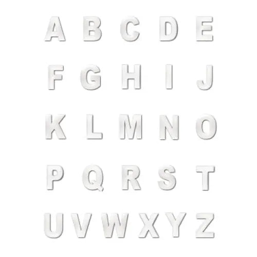 Large Chrome Dog Collar Slider Letters - Urban - 1
