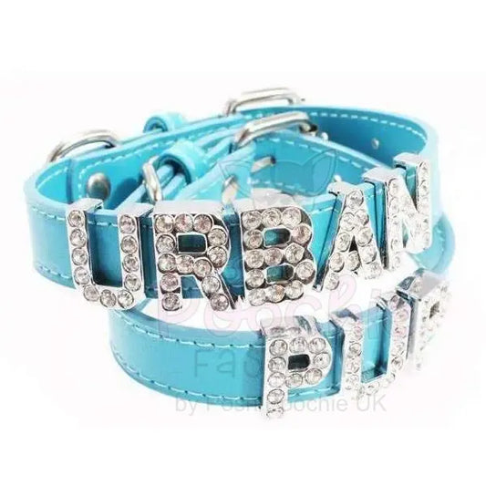 Large Diamante Dog Collar Slider Letters - Urban - 2