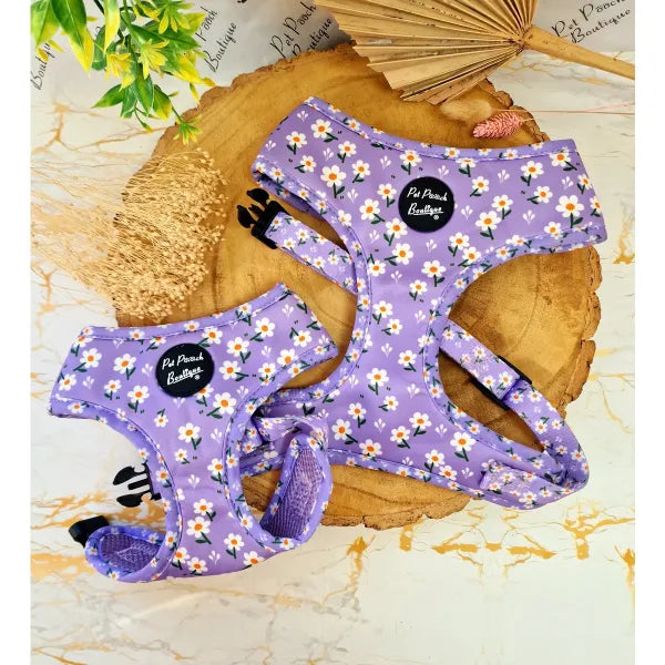 Lavender Daisies Dog Harness Pet Pooch 1