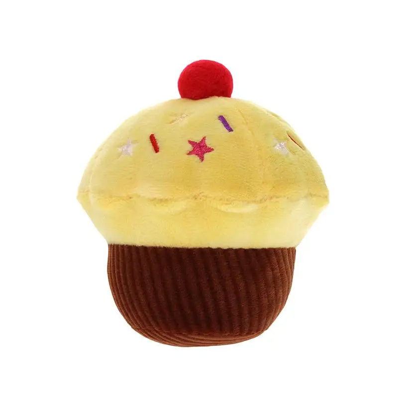 Lemon Pupcake Plush & Squeaky Dog Toy - Posh Pawz - 1