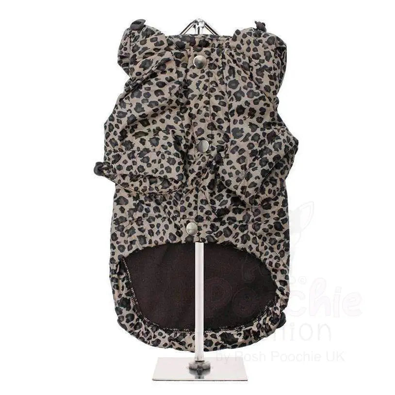 Leopard Fleece Lined Rainstorm Dog Rain Coat - Posh Pawz - 2