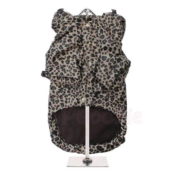 Leopard Fleece Lined Rainstorm Dog Rain Coat - Urban Pup - 2