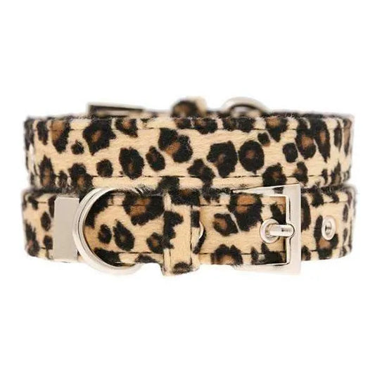 Leopard Print Fabric Dog Collar - Urban Pup - 1