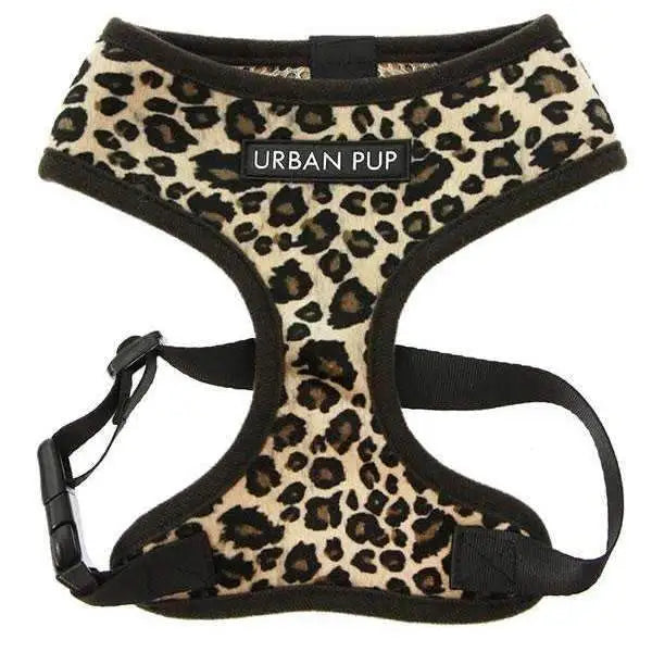 Leopard Print Plush Dog Harness - Urban - 1