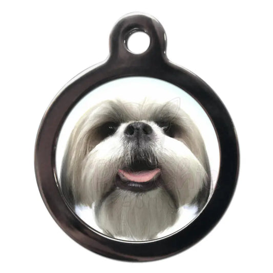 Lhasa Apso Fish Eye Lens Dog Id Tag - Ps Pet Tags - 1