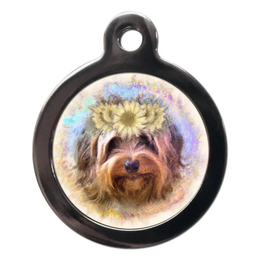 Lhasa Apso Hippy Dog Id Tag - Ps Pet Tags - 1