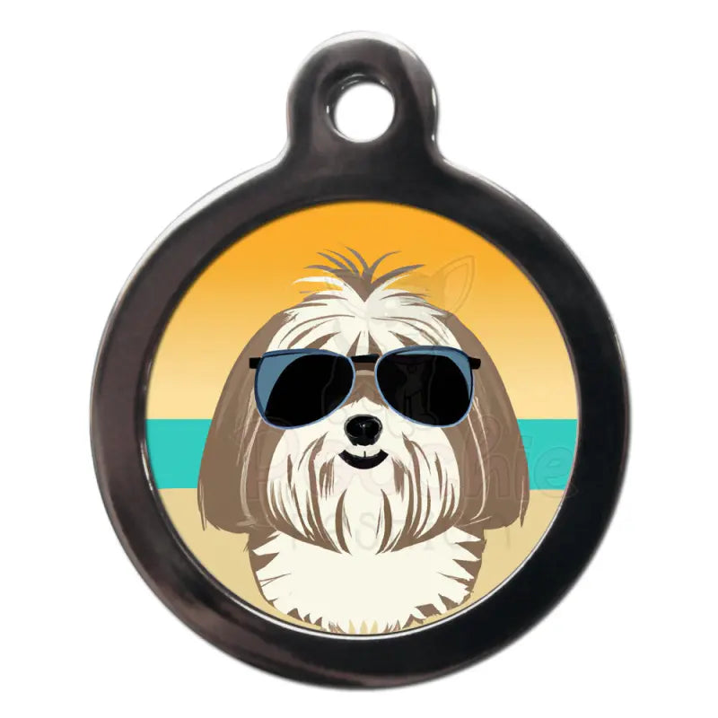 Lhasa Apso Summertime Dog Id Tag - Ps Pet Tags - 1